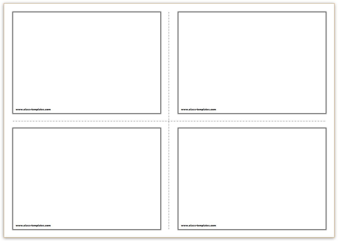 Free Printable Flash Cards Template - Free Printable Blank Index Cards