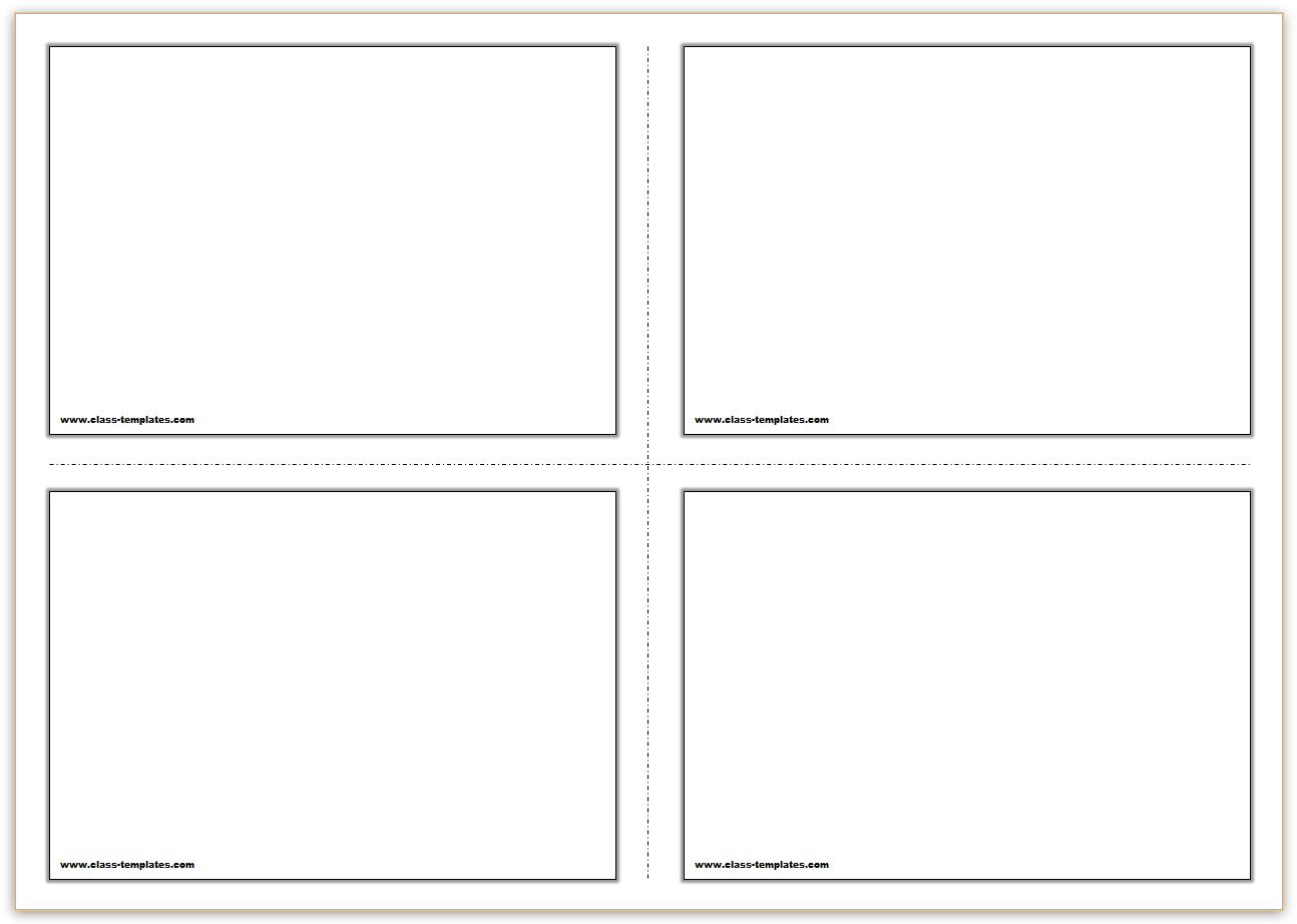 Free Printable Flash Cards Template - Free Printable Card Templates