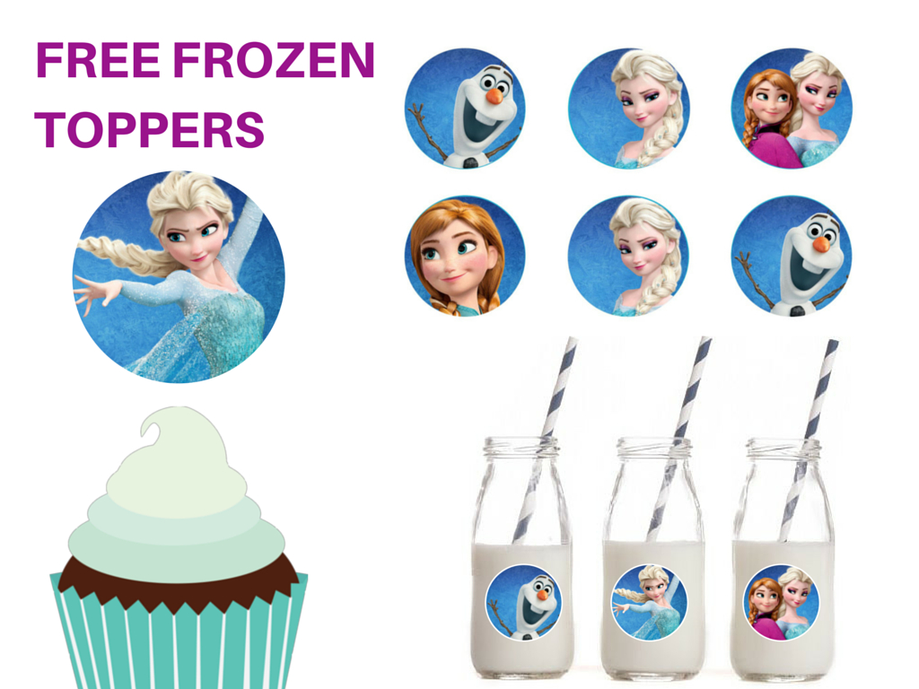 Free Printable Frozen Cupcake Circle Toppers - Magical Printable - Frozen Cupcake Toppers Free Printable