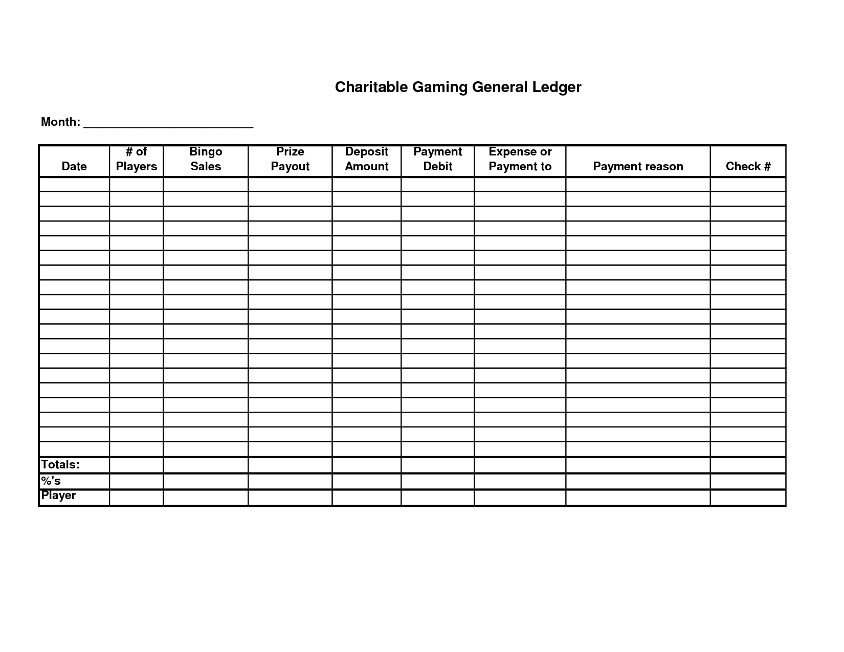 Free Printable General Ledger Sheet | Homemade Stuff | General - Free Printable Ledger Sheets