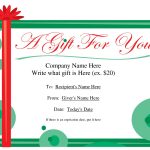 Free Printable Gift Certificate Template | Free Christmas Gift   Free Printable Gift Cards