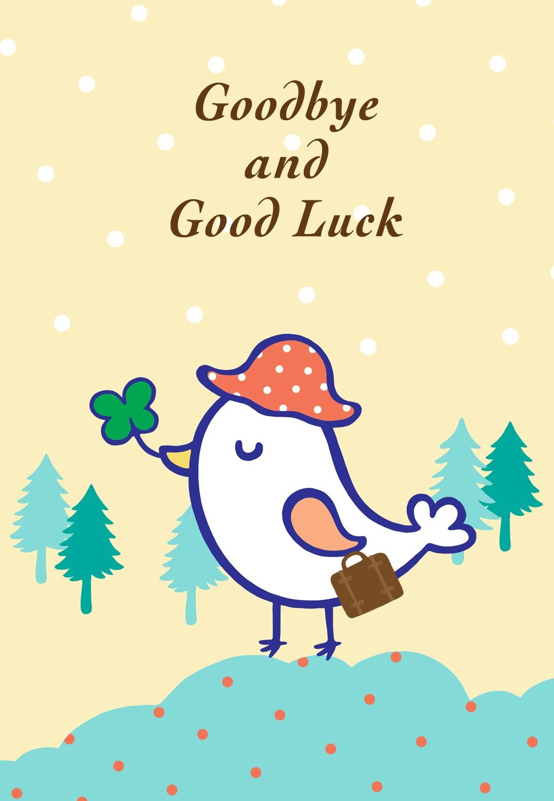 Going Away Printable Card Printable World Holiday