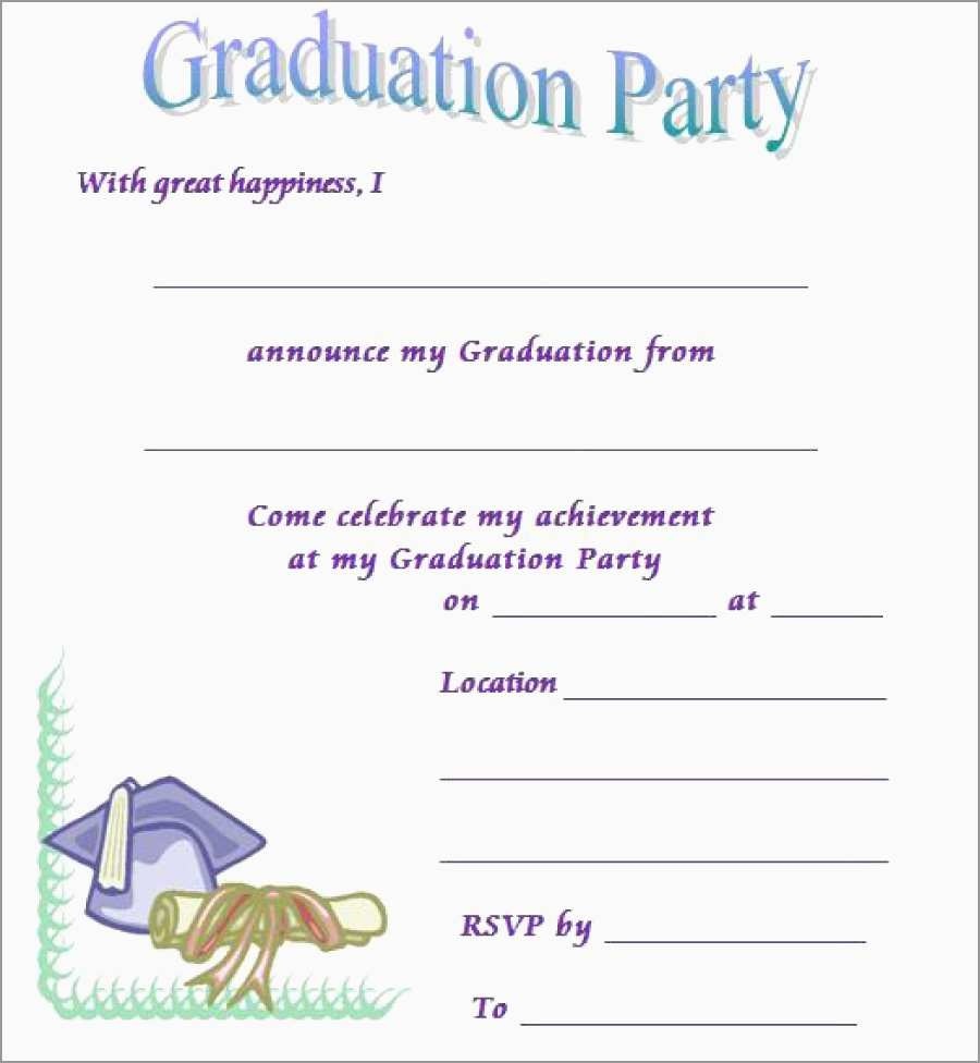 Free Printable Graduation Invitation Templates Elegant 40 Free - Free Printable Graduation Invitations