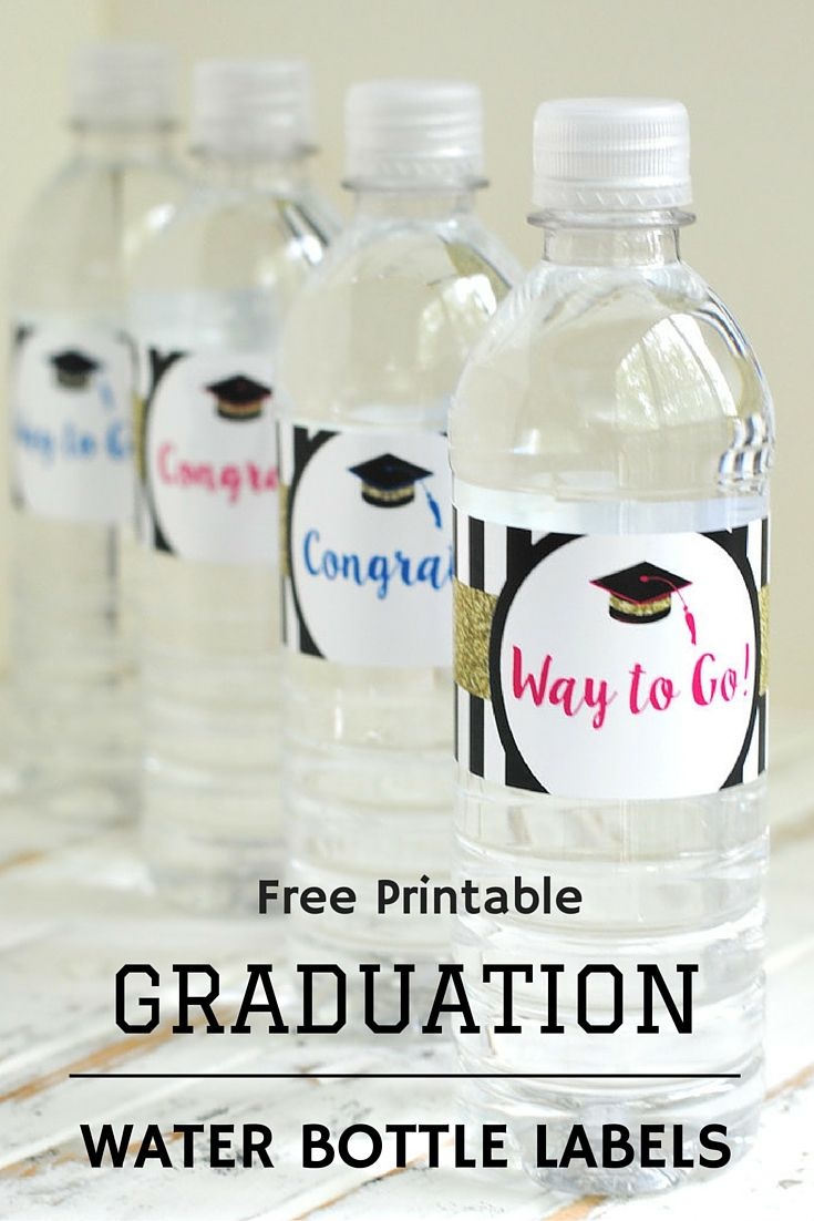 Free Printable Graduation Water Bottle Labels | Party Ideas - Free Printable Water Bottle Labels Bachelorette