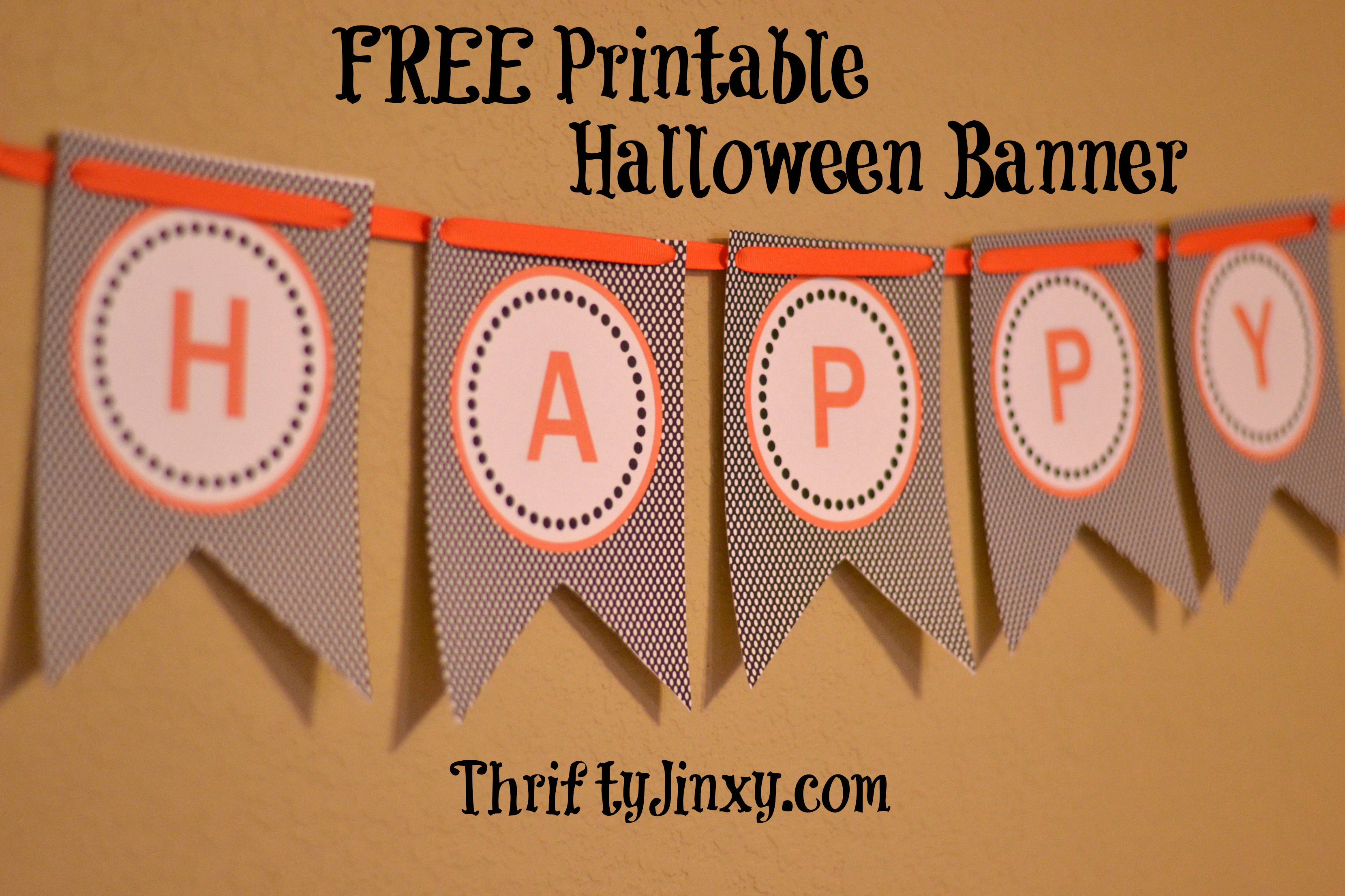 Free Printable Halloween Banner - Thrifty Jinxy - Free Printable Halloween Banner