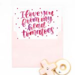 Free Printable Hand Lettered Valentine's Day Card With Punny Message   Free Printable Valentines Day Cards