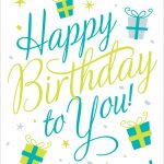 Free Printable Happy Birthday To You Greeting Card #birthday   Free Printable Happy Birthday Cards