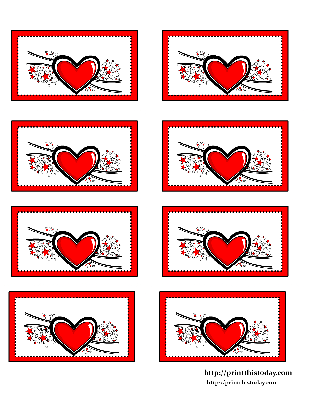 Free Printable Hearts Labels - Free Printable Heart Labels