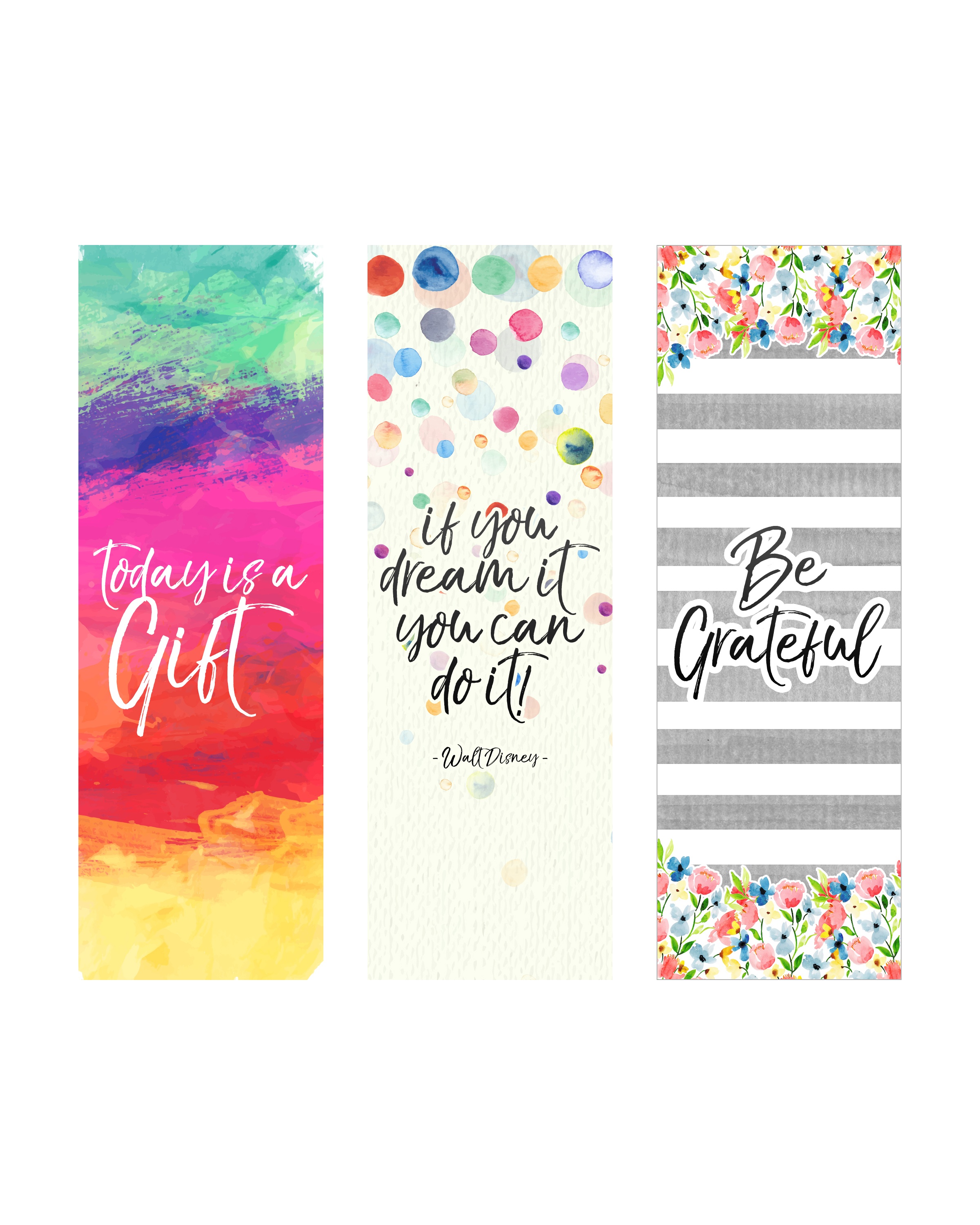 Free Printable Inspirational Quote Bookmarks - The Cottage Market - Free Printable Bookmarks