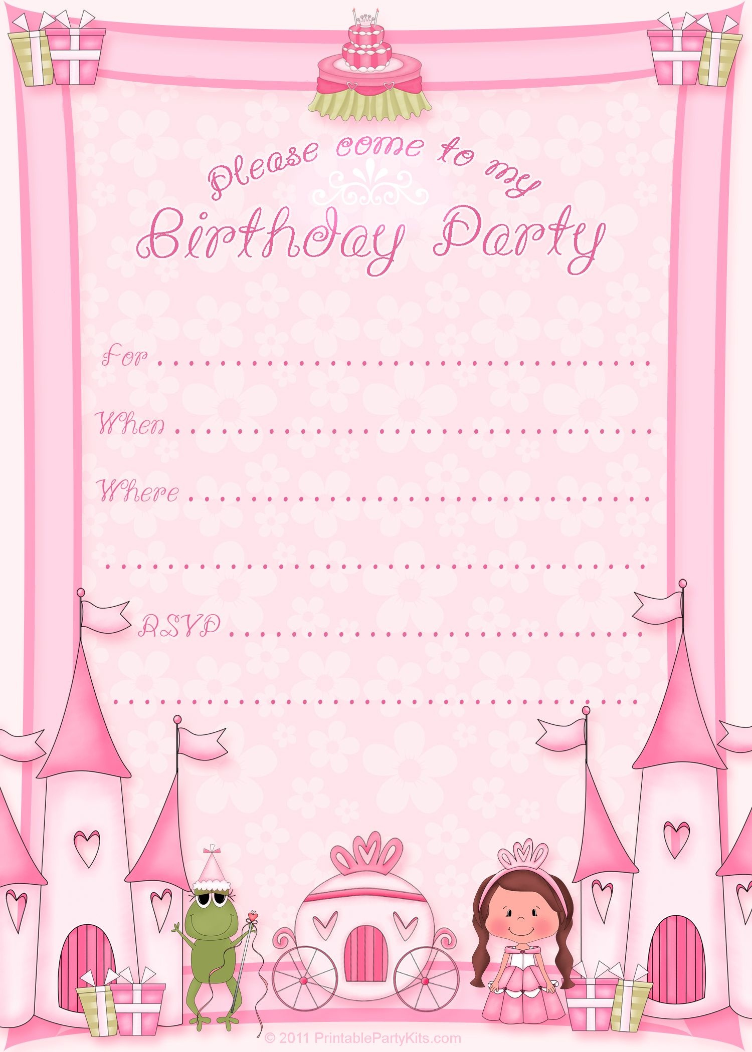 Free Printable Invitation. Pinned For Kidfolio, The Parenting Mobile - Free Printable Birthday Invitation Cards Templates