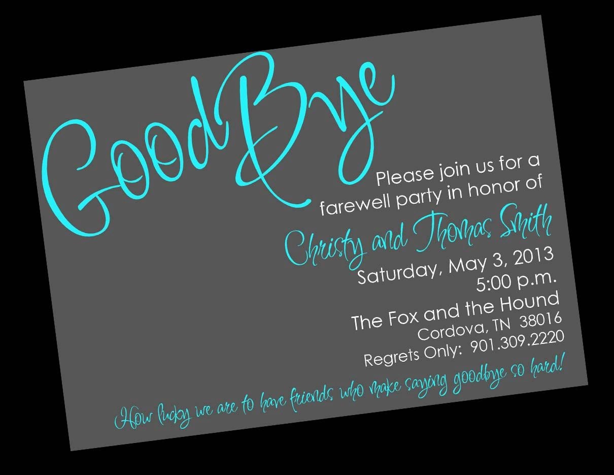 Farewell Invitation Card Template