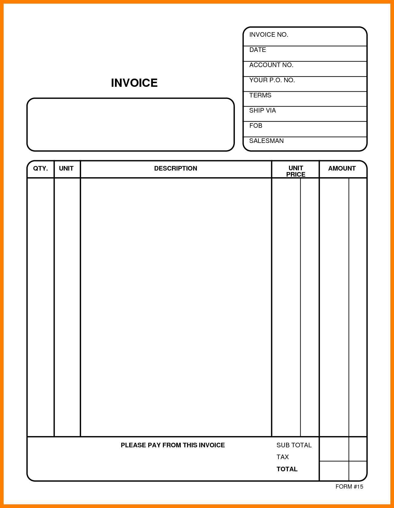 printable blank invoice template