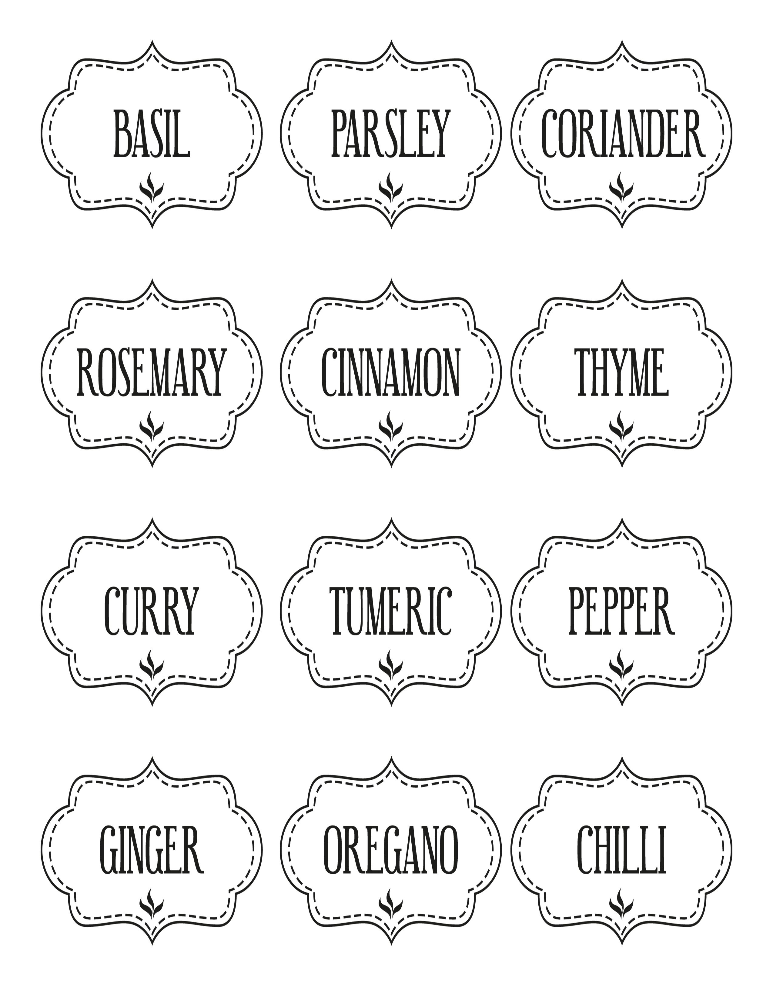 Free Herb Plant Labels For Mason Jars And Pots Free Printable Herb