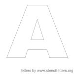 Free Printable Letter Stencils | Stencil Letters 12 Inch Uppercase   Free Printable 4 Inch Block Letters