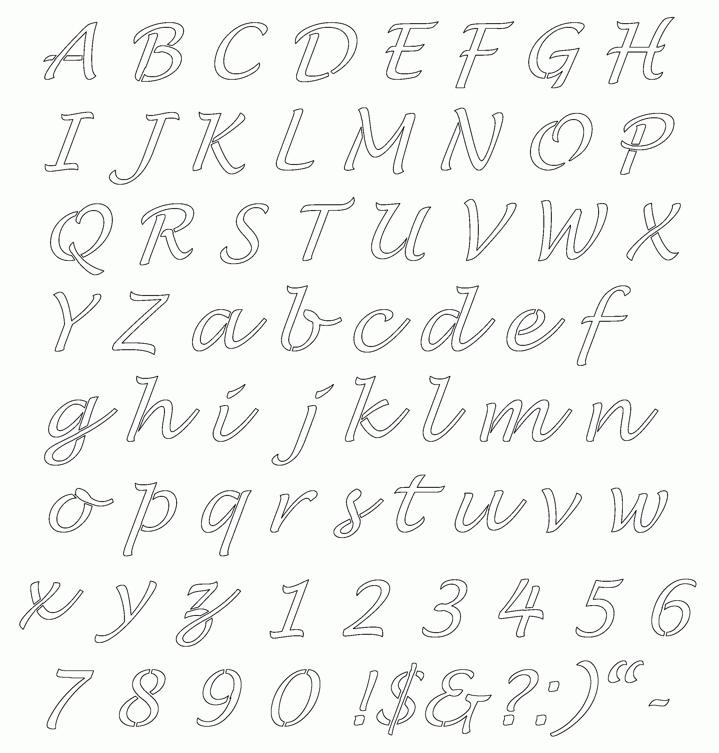 Free Printable Letter Stencils Templates | Home Style | Free - Free Printable Letters And Numbers