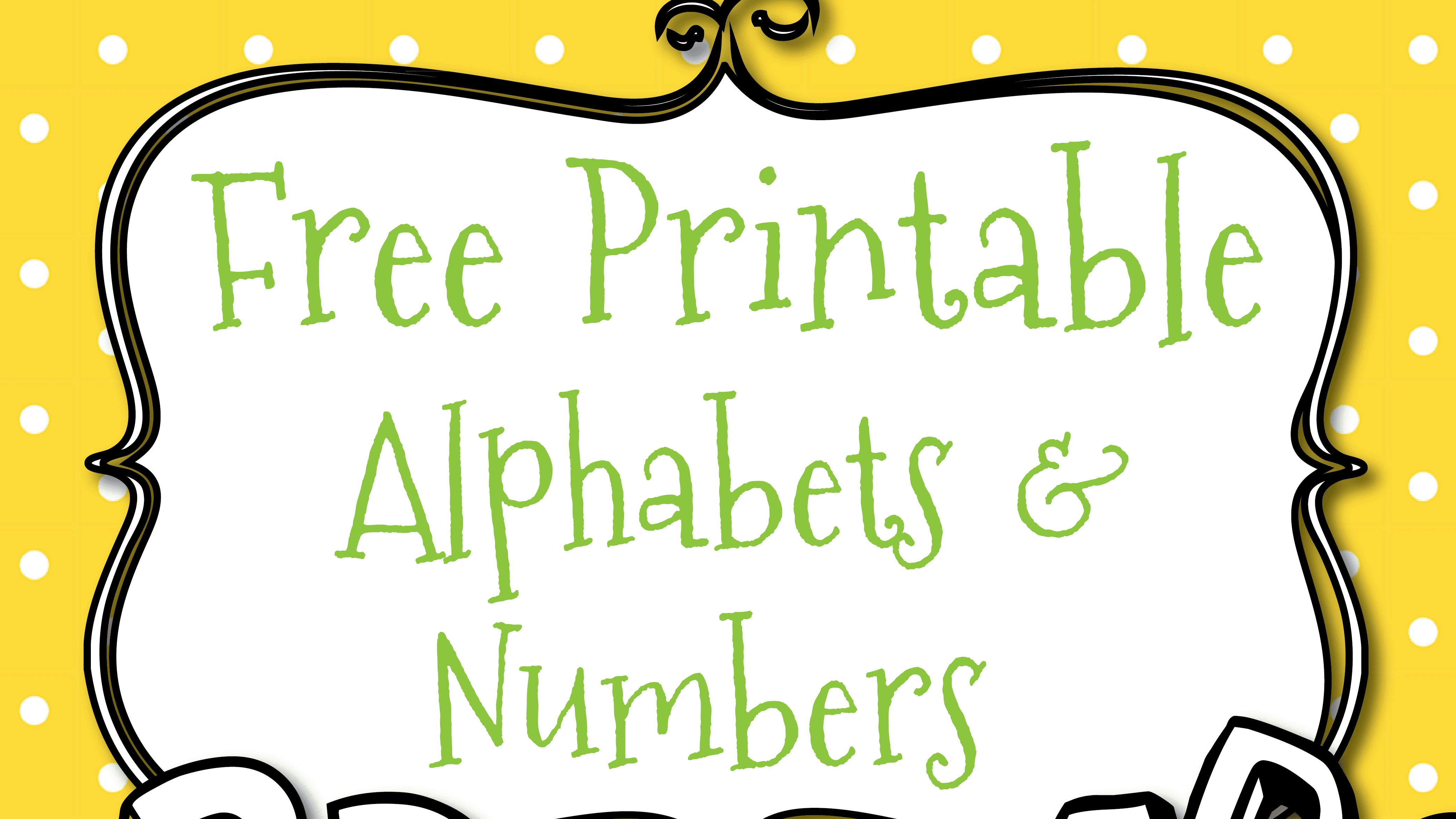 Free Printable Letters And Numbers For Crafts - Free Printable Letters And Numbers