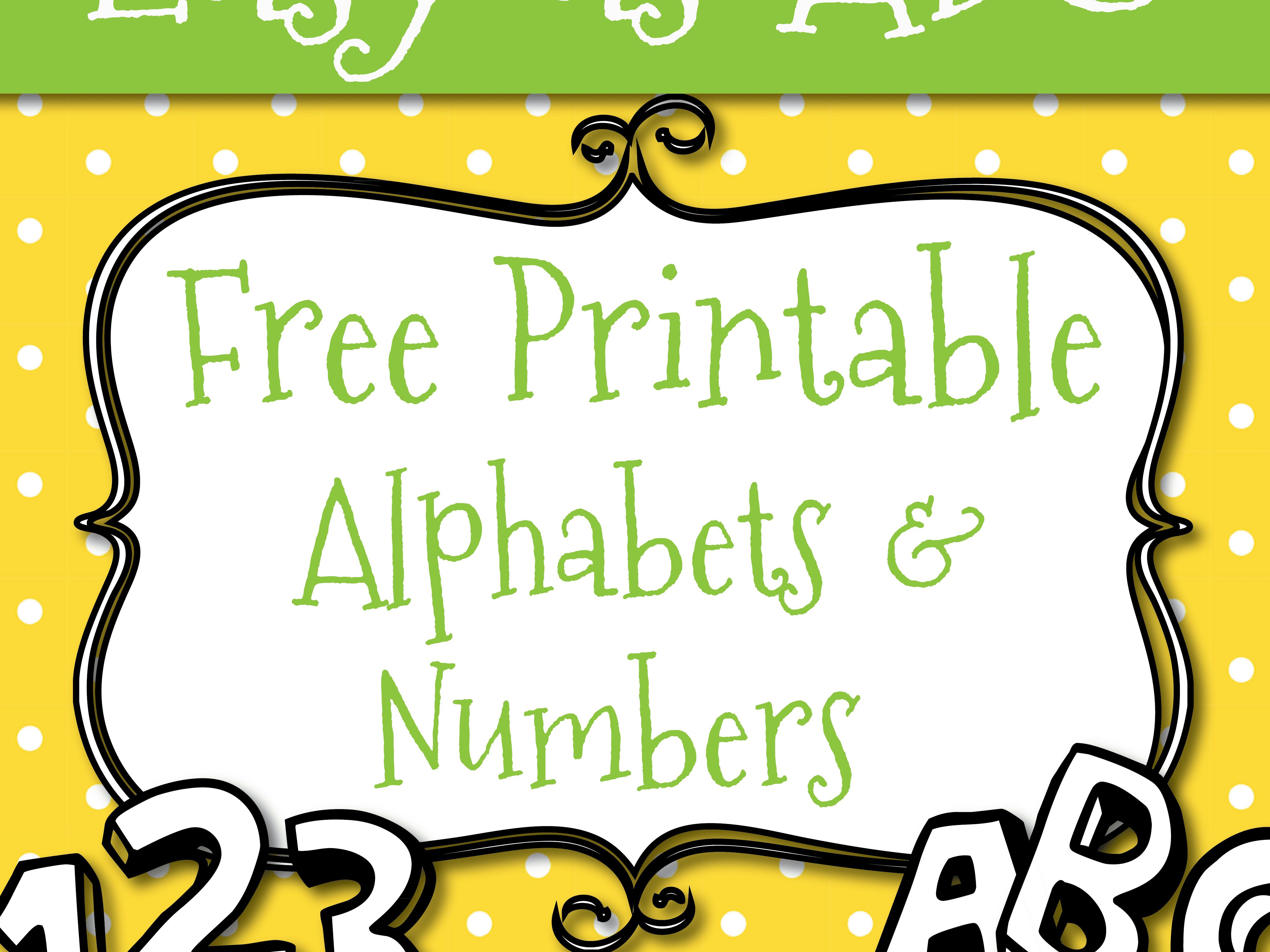 Free Printable Letters And Numbers For Crafts - Free Printable Letters