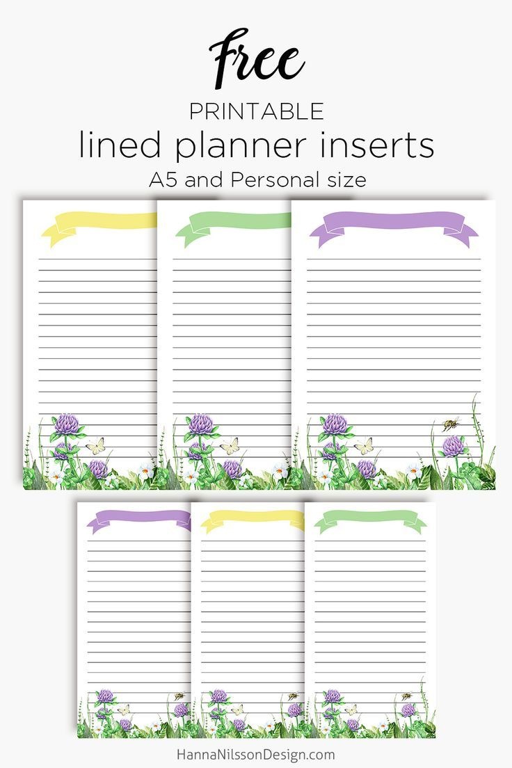Free Printable Lined Meadow Planner Printable | Journal Pages - Free Printable Journal Pages Lined