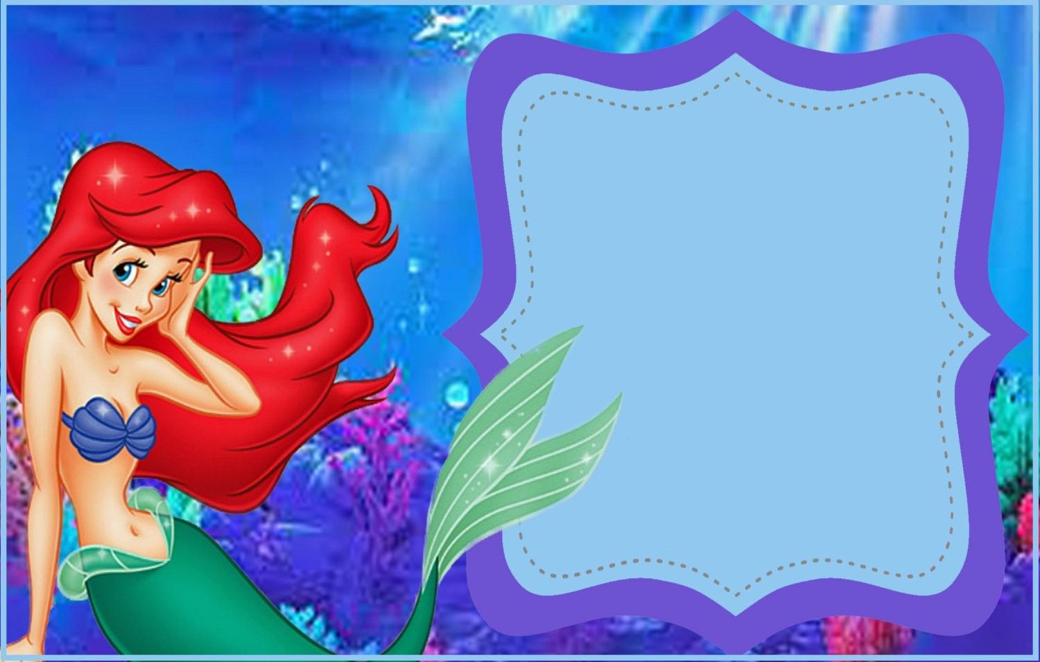 Free Printable Little Mermaid Invitation Template | Mermaid Party In - Free Little Mermaid Printable Invitations