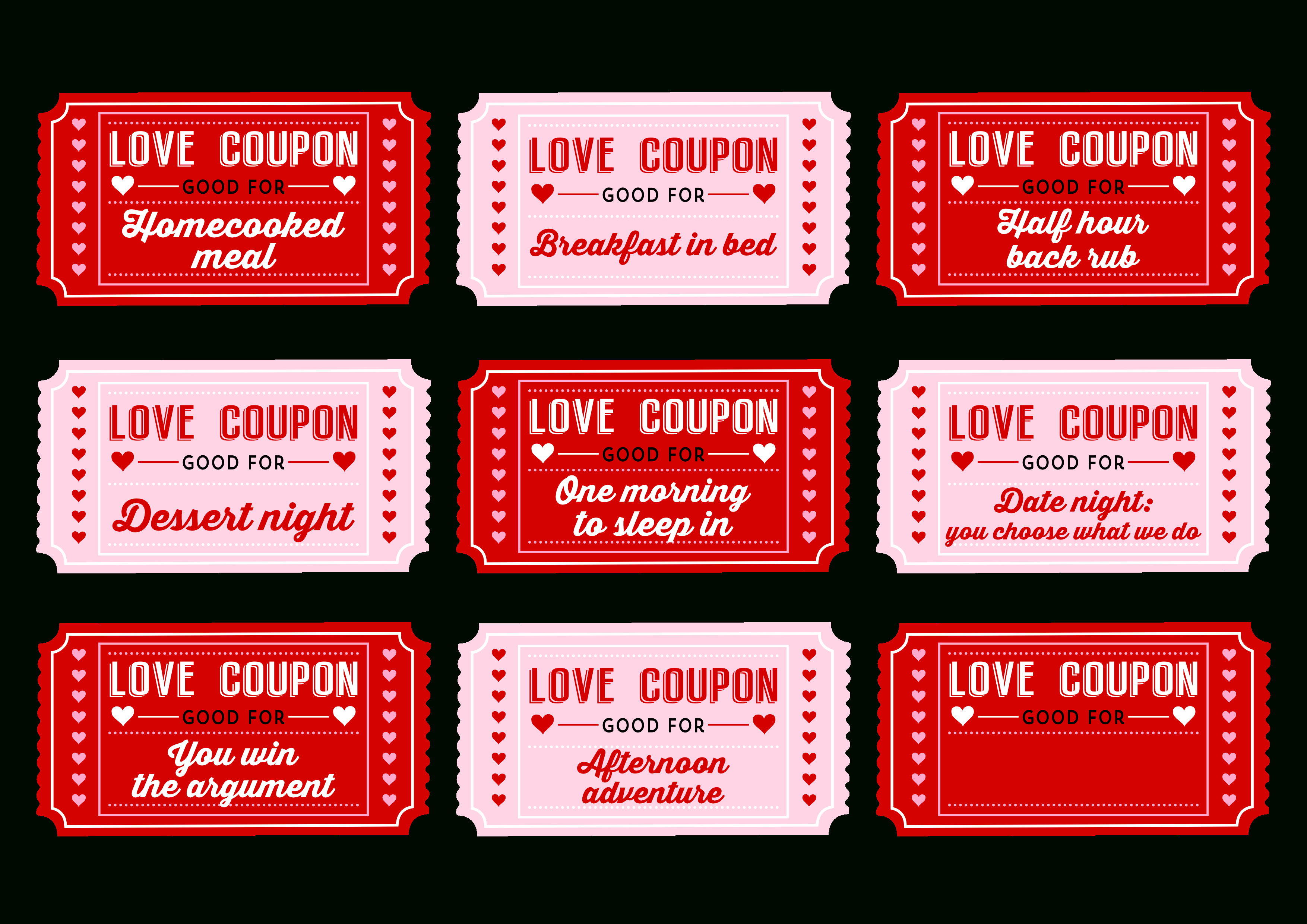 Free Printable Love Coupons For Couples On Valentine's Day! | Catch - Free Printable Love Coupons For Wife