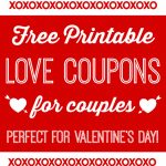 Free Printable Love Coupons For Couples On Valentine's Day   Free Printable Love Coupons
