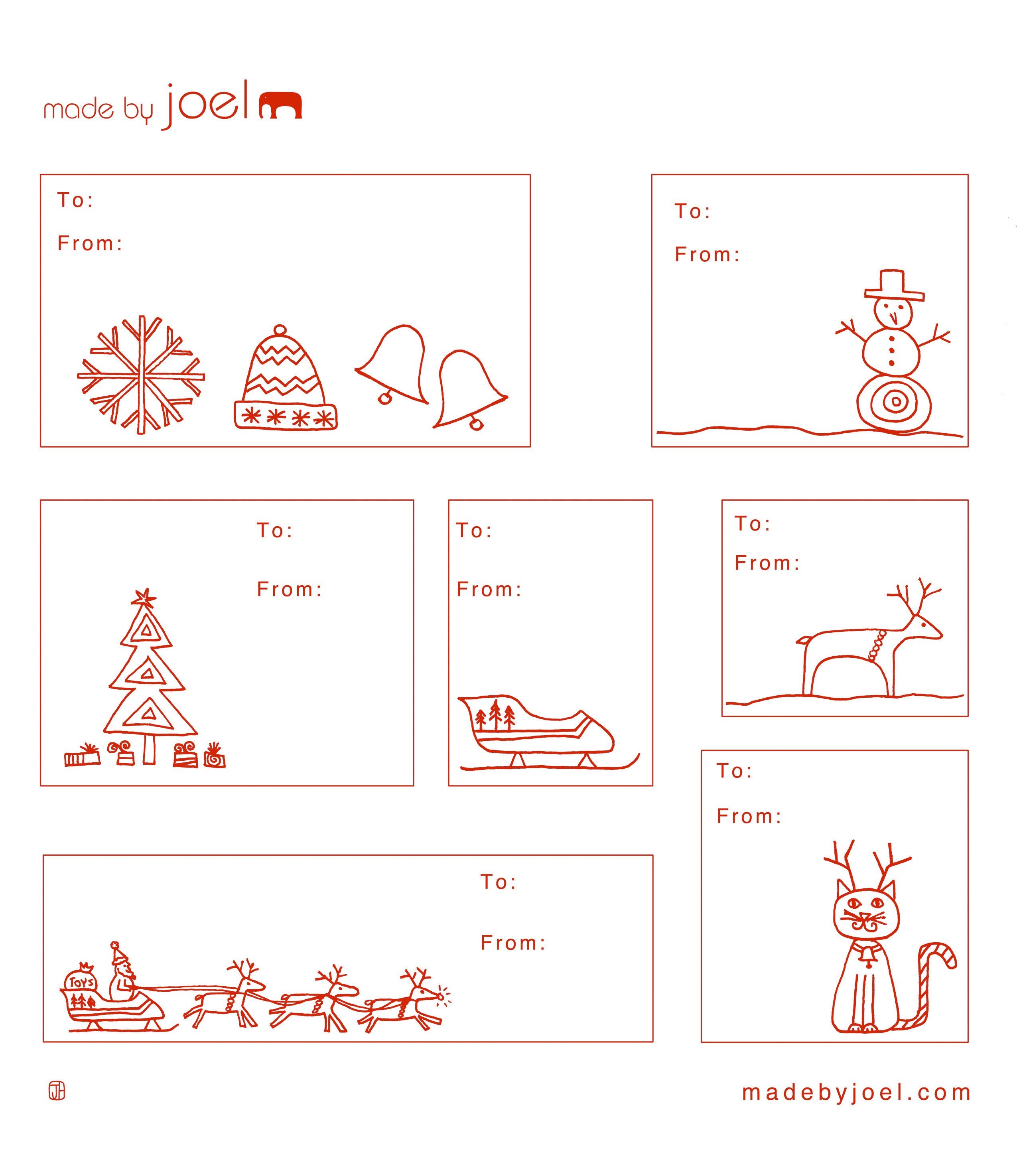 Free Printable: Madejoel » Holiday Gift Tag Templates - Free Printable Editable Christmas Gift Tags