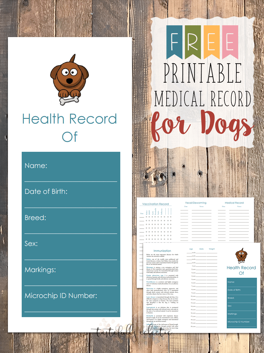 Free Printable Dog Health Record