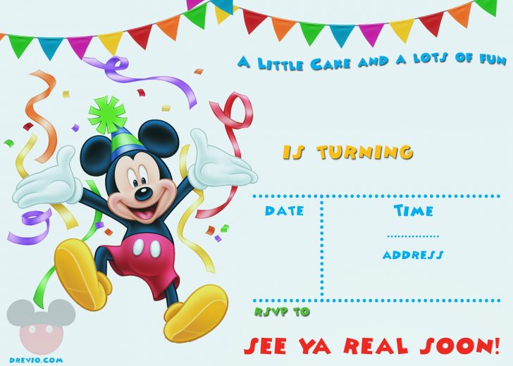 Free Printable Mickey Mouse Invitations