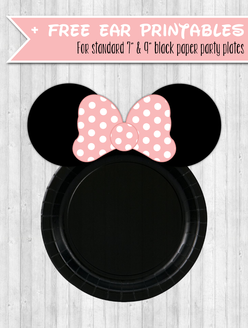 Free Printable Minnie Party Plate Ears | Parties Full Of Wonder - Free Printable Minnie Mouse Ears Template