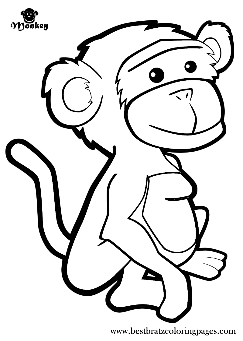 Free Printable Monkey Coloring Pages For Kids | Coloring Pages - Free Printable Monkey Coloring Pages