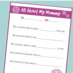 Free Printable Mother's Day Interview For Kids   No Time For Flash Cards   Free Printable Mothers Day Questions