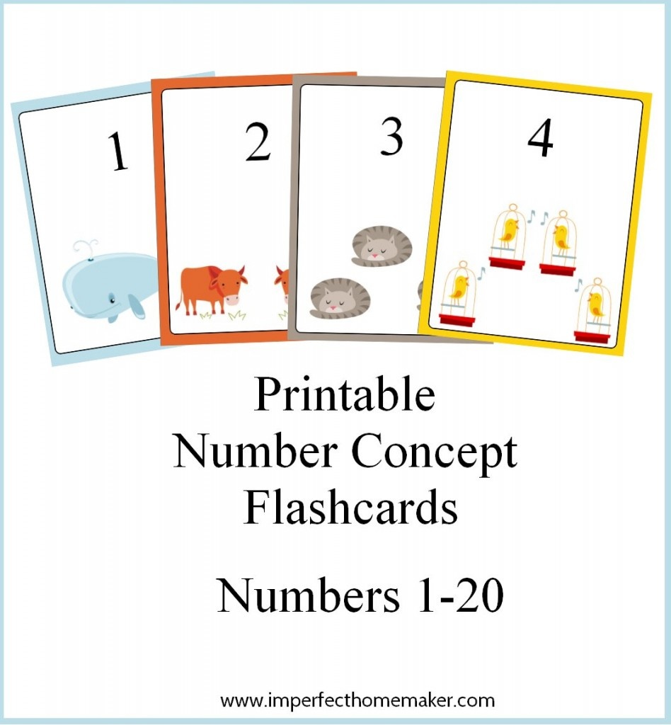 Free Printable Number Concept Flashcards - How To Homeschool For Free - Free Printable Number Cards