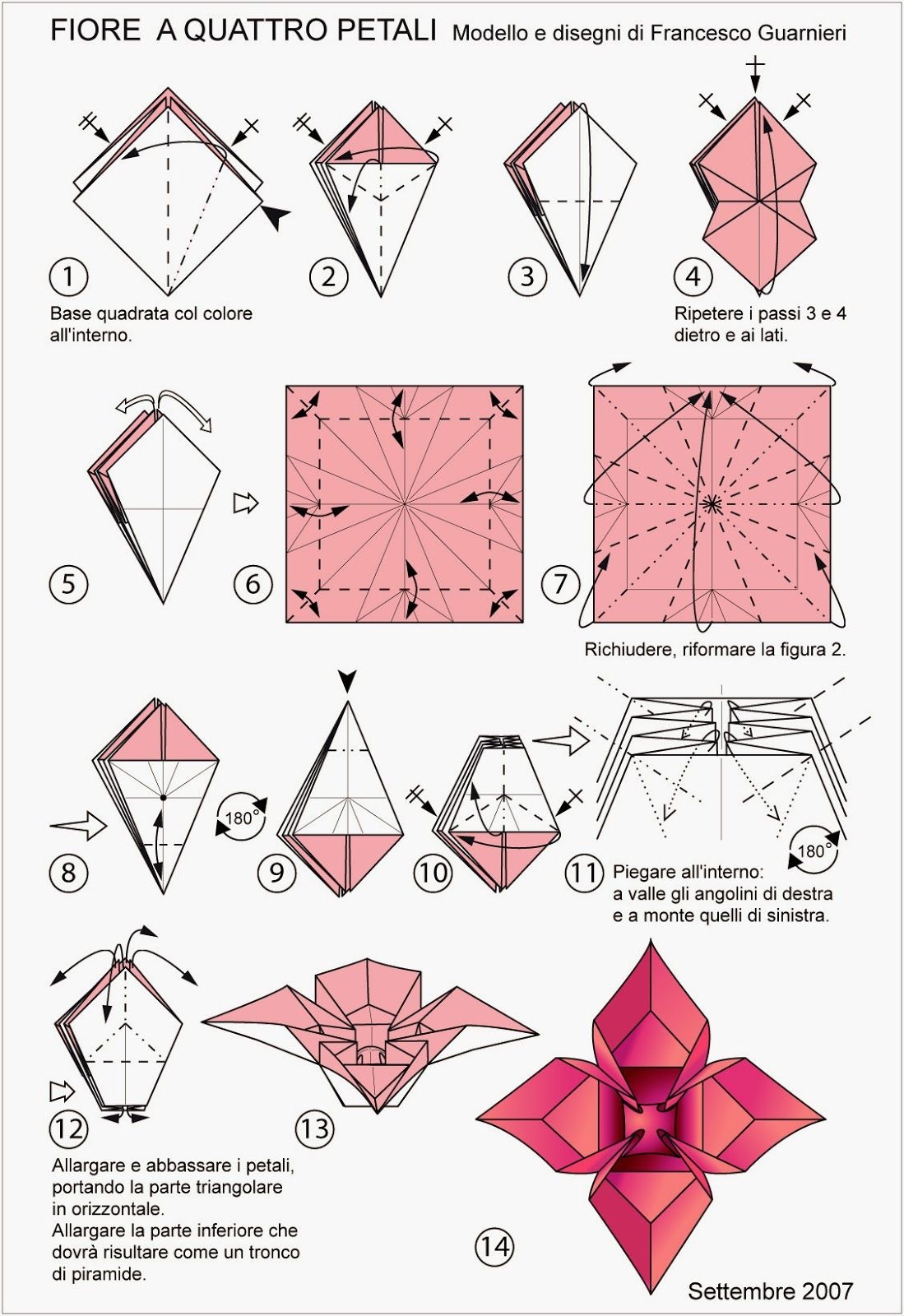 Free Printable Origami Rose | Paper Flower | Origami Tutorial, Easy - Printable Origami Instructions Free