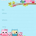 Free Printable Owl Invitations From Printablepartyinvitations   Free Printable Birthday Invitation Cards