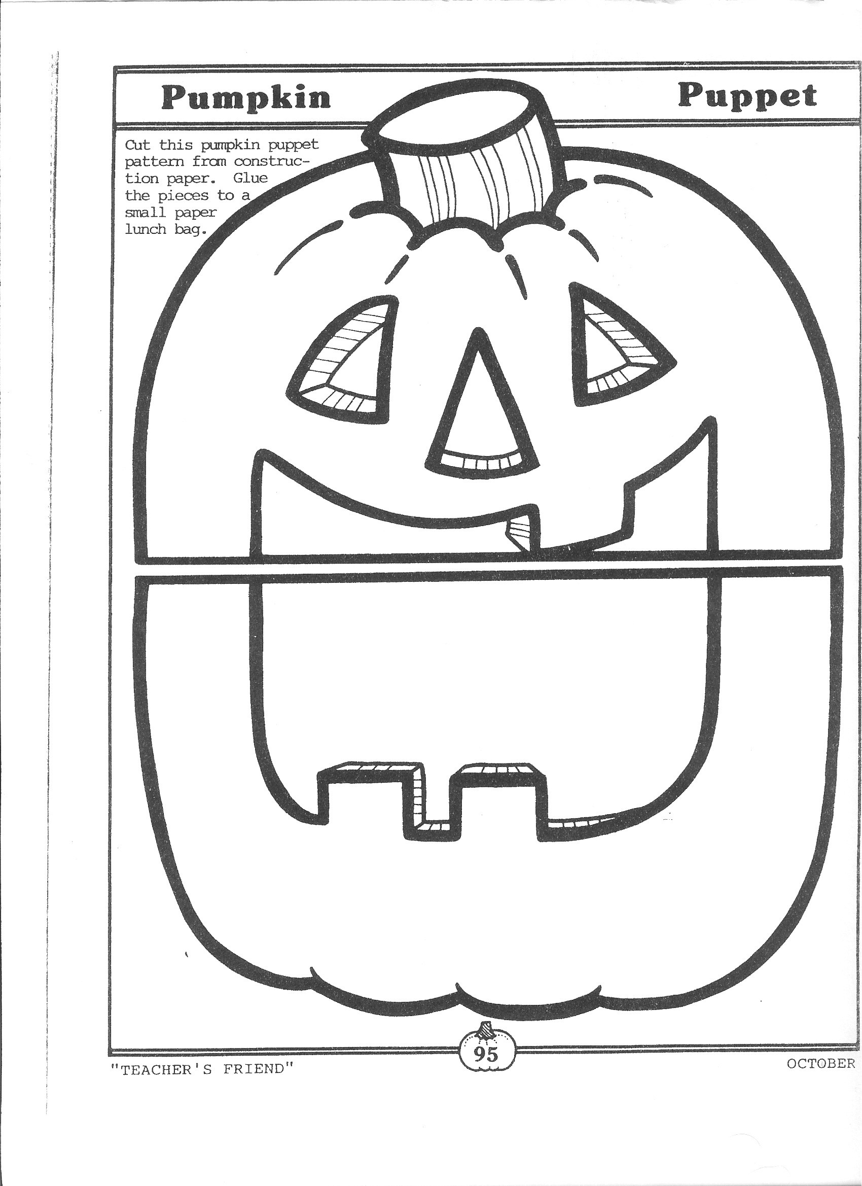 Printable Paper Puppets Templates Free Thanksgiving Stick Tooth the Movie