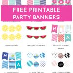 Free Printable Party Banners From @chicfetti   Diy Birthday Banner Free Printable