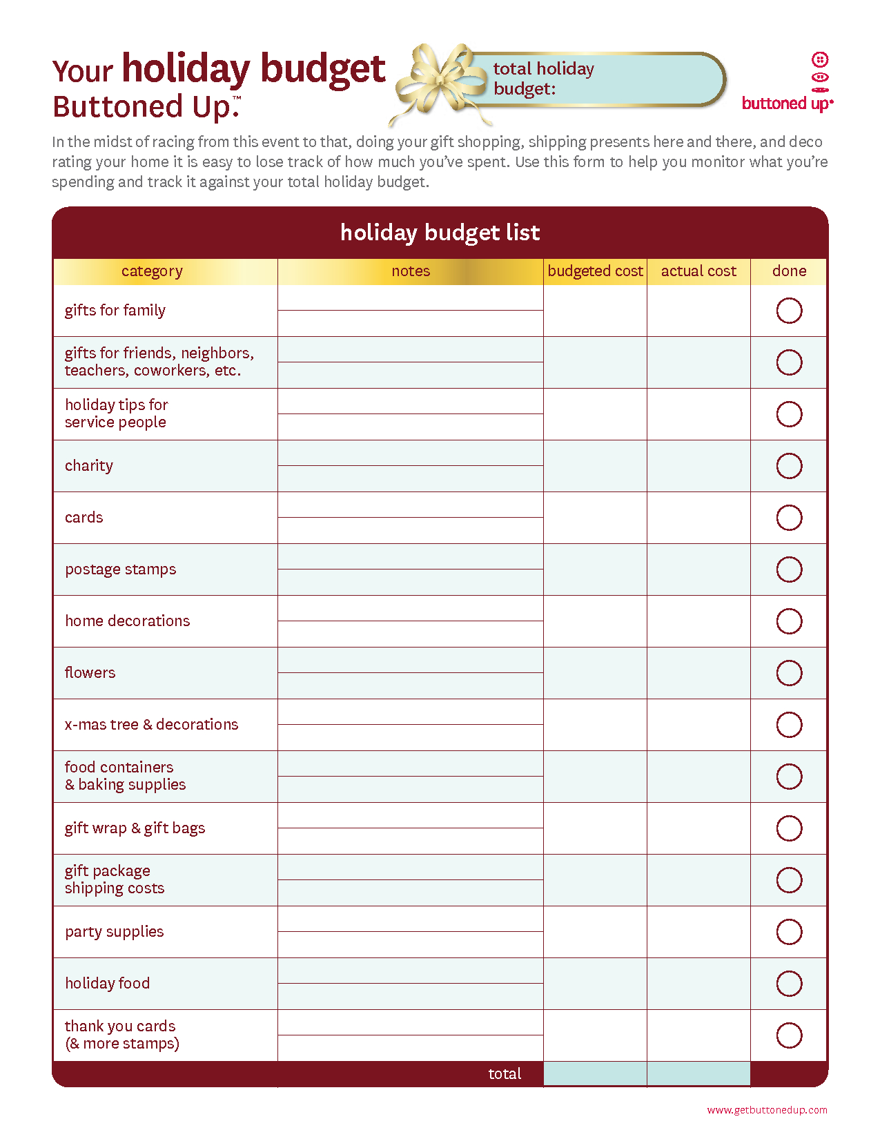 Free Printable Personal Budget Worksheet | Free Printable Holiday - Free Budget Printable Template