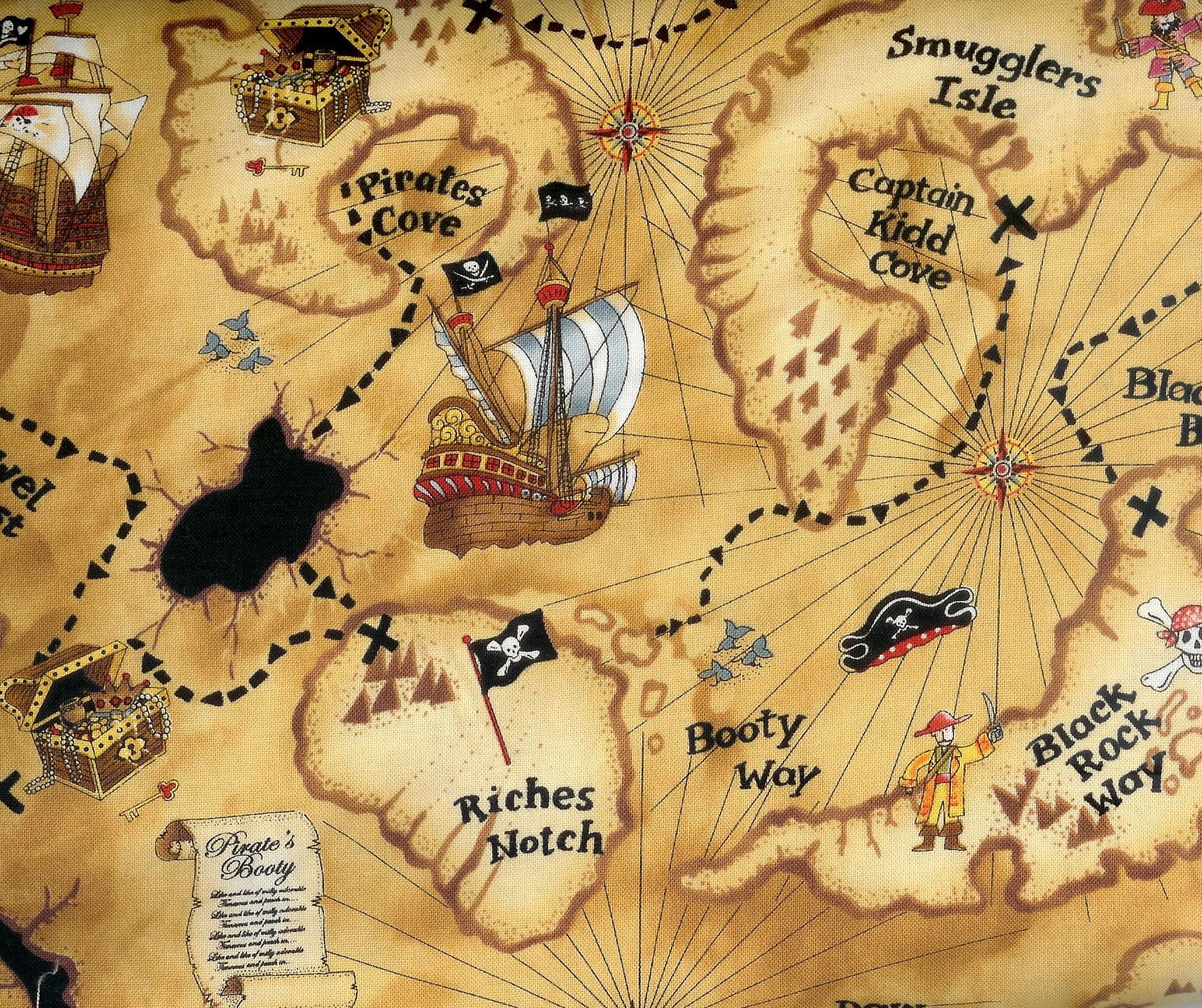 Printable Treasure Maps 6 Textured Pirate Map Papers.