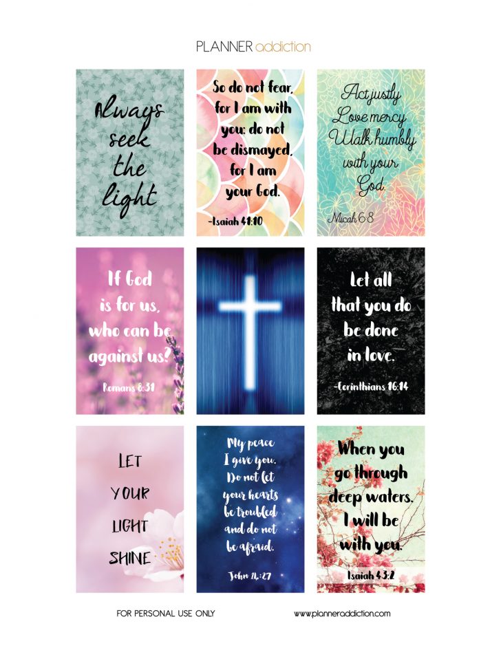 Free Printable Planner Stickers - Bible Scripture - Large Happy - Free ...