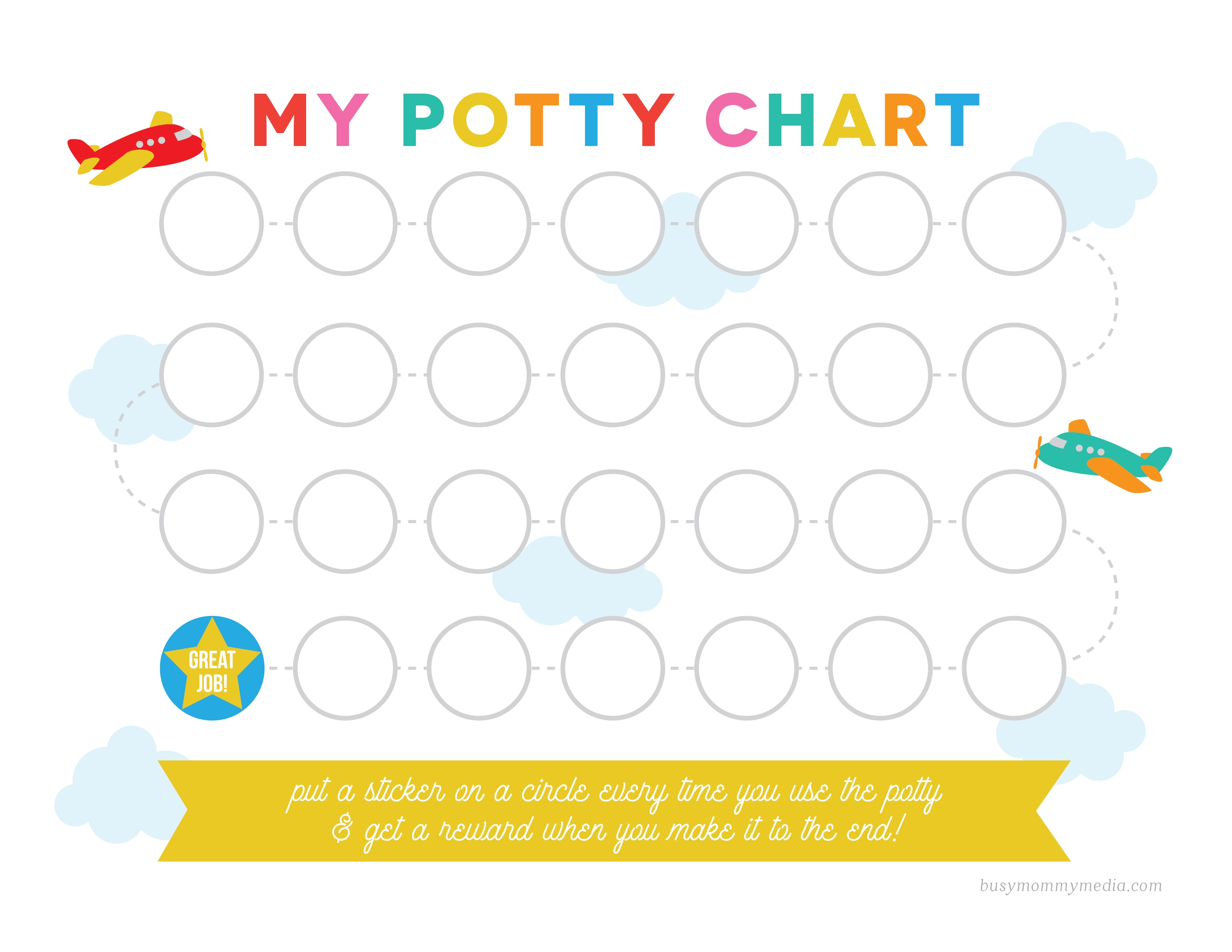 Free Printable Potty Training Chart - Free Printable Potty Charts