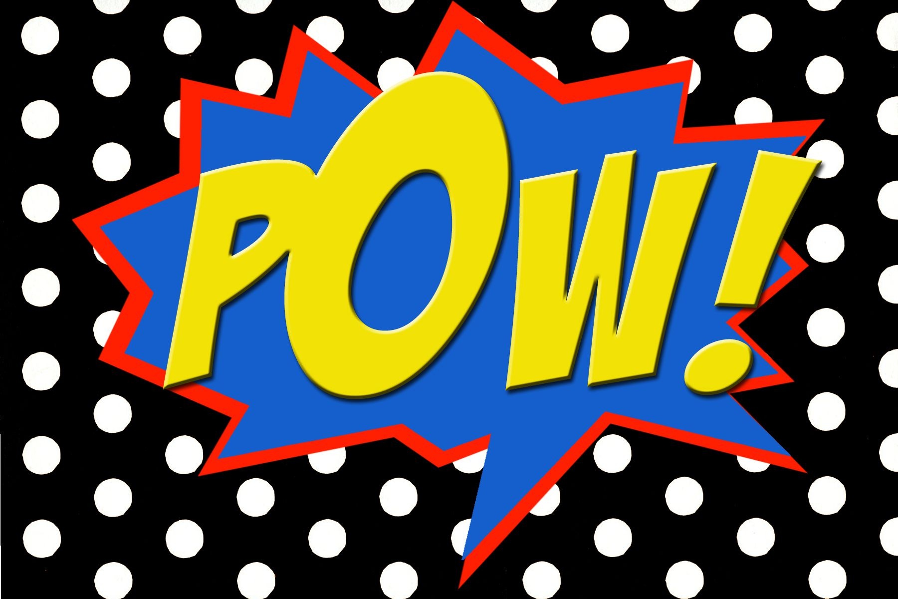Free Printable Pow! Comic Book Word. | Super Hero Party In 2019 - Free Printable Superhero Words