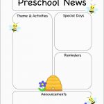 Free Printable Preschool Newsletter Templates Good Preschool Bee   Free Printable Preschool Newsletter Templates
