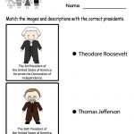 Free Printable Presidents' Day Learning Worksheet For Kindergarten   Free Printable President Worksheets
