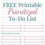Free Printable Prioritized To Do List   To Do List Free Printable