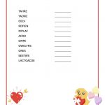 Free Printable Puppy's Valentine Word Scramble | Mommy Connections   Free Word Scramble Maker Printable