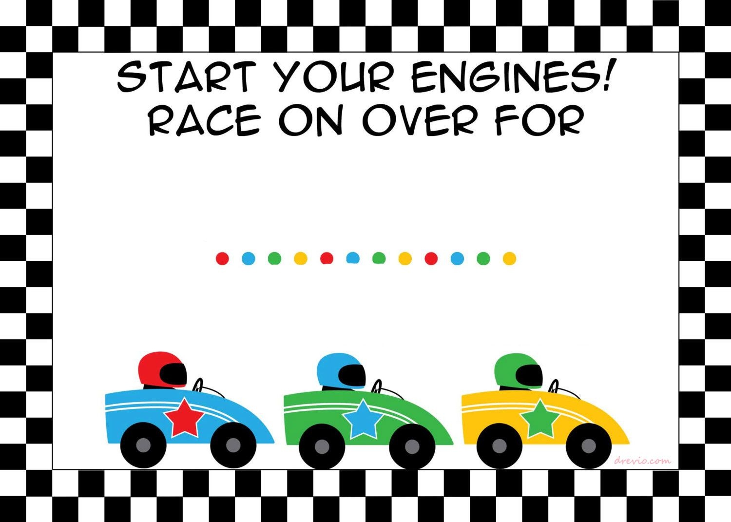 Free Printable Race Car Birthday Party Invitations - Updated - Free Printable Car Template
