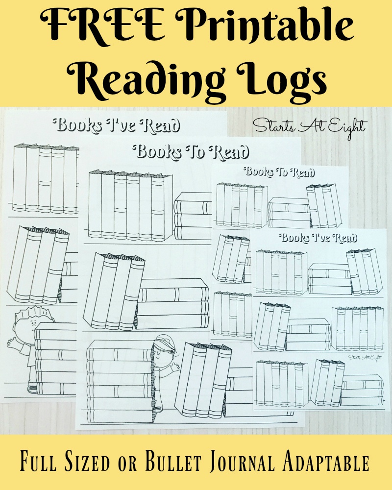 Free Printable Reading Logs ~ Full Sized Or Adjustable For Your - Free Printable Pre K Reading Books