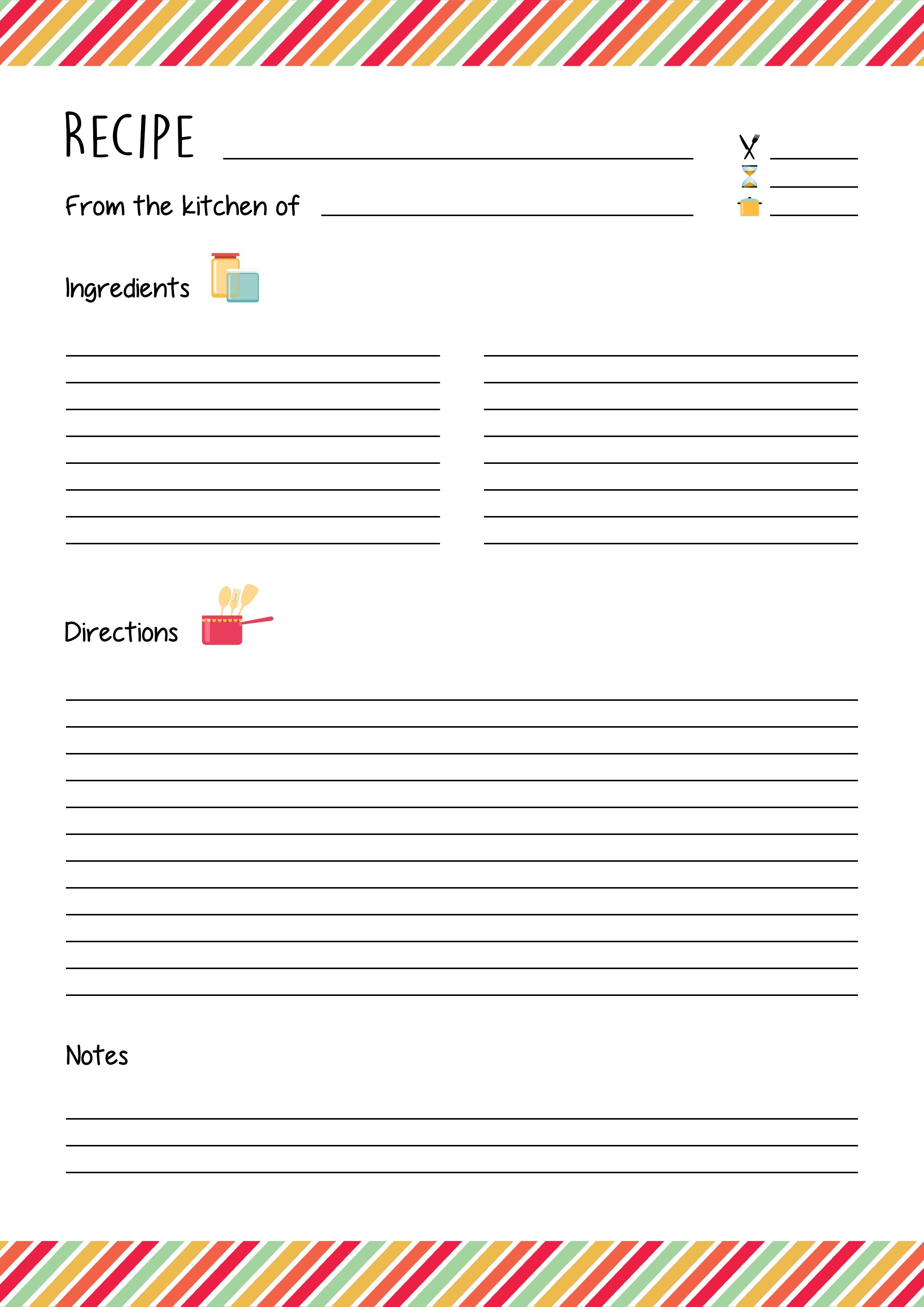 Free Recipe Binder Template Tutlin.psstech.co Free Printable Recipe