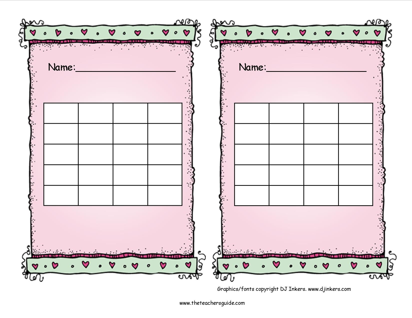 Free Printable Charts For Teachers Free Printable