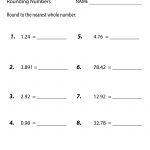 Free Printable Rounding Numbers Worksheet For Sixth Grade   Free Printable Math Worksheets For 6Th Grade